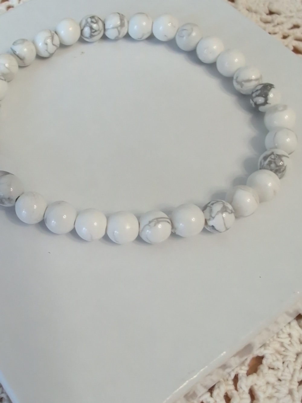 Howlite Stretch Bracelet - Picture 2 of 2